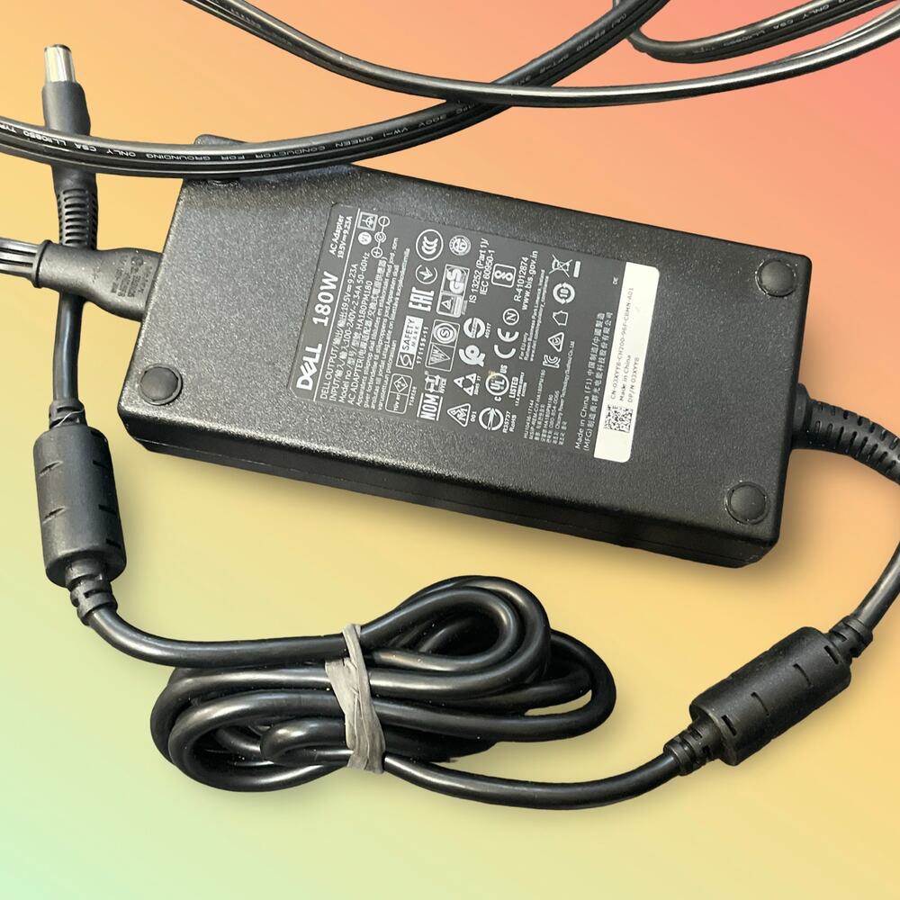Genuine Dell 180W AC Adapter Charger 19.5V 9.23A HA180PM180 03XYY8 Power Cord